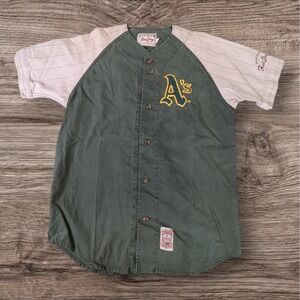 RARE Vintage‎ 90s Oakland A's Athletics Mirage Cooperstown Baseball Jersey Large